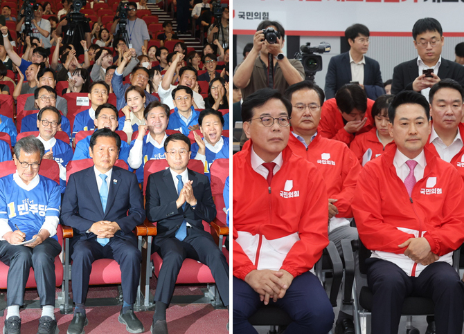 민주 11곳, 국힘 1곳 우세… 4곳은 경합
