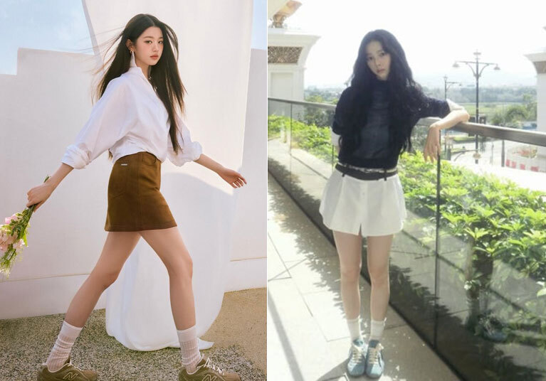 장원영·카리나처럼 입어볼까…양말 보일수록 ‘힙하다’는 요즘 패션 [트렌드]